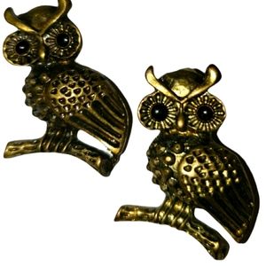Owl stud earrings